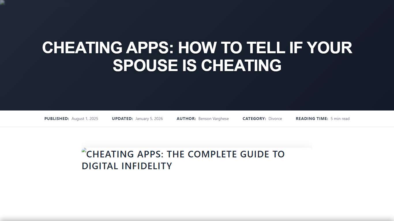 Cheating Apps: How to Tell if Your Spouse is Cheating